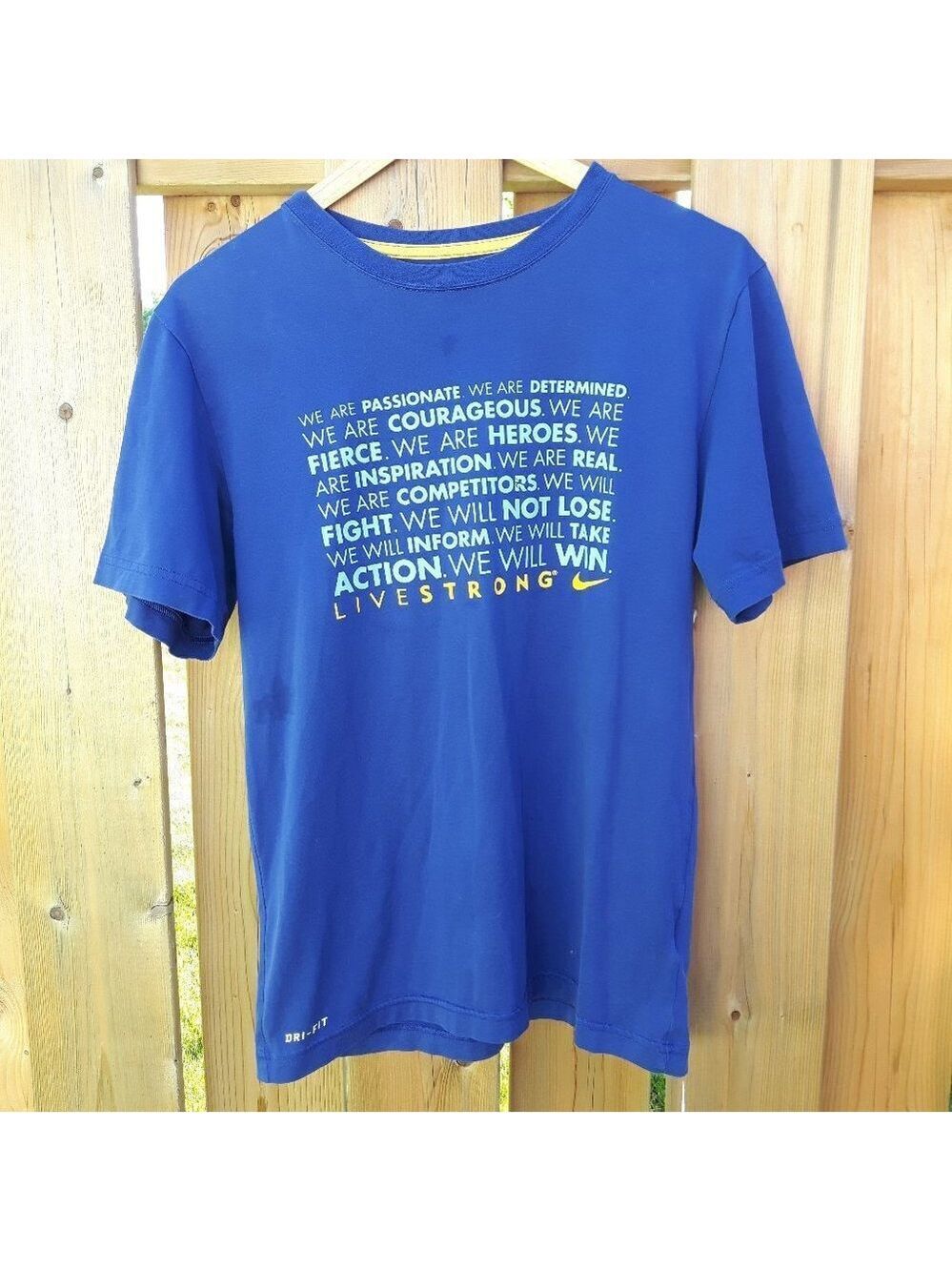 Bright NIKE Dri-fit Livestrong t-shirt Small